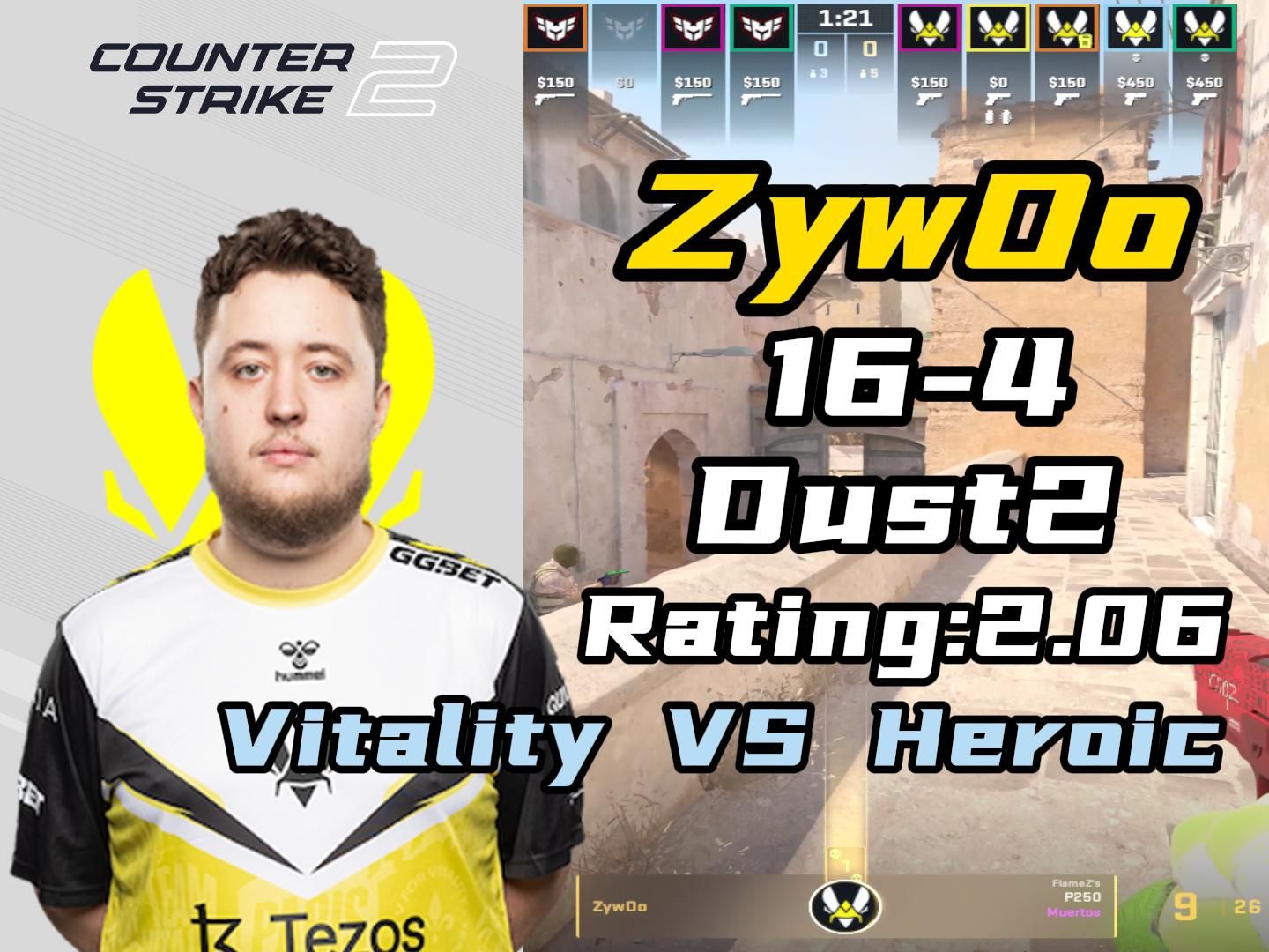 开云体育-包含Vitality全队助攻，ZywOo成MVP当之无愧的词条